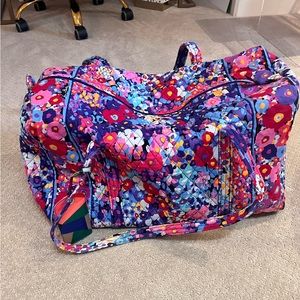 Vera Bradley Large Duffle and luggage tag